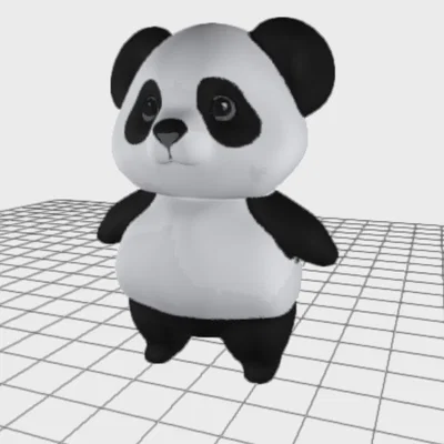 Mô Hình 3D Gấu Trúc Panda Dễ Thương, In Đa Sắc