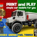Mô hình xe bồn chở nhiên liệu Mercedes Unimog LEGO 3D - Thumbnail 1