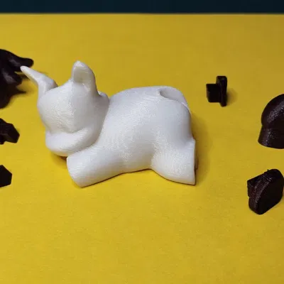 Mô Hình Ngựa Con Ngủ 3D - In Hai Màu Đơn Giản