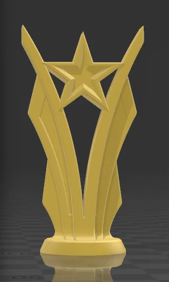 Cúp Ngôi Sao Vàng 3D - Biểu Tượng Vinh Quang - Image 2