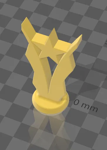 Cúp Ngôi Sao Vàng 3D - Biểu Tượng Vinh Quang - Image 4