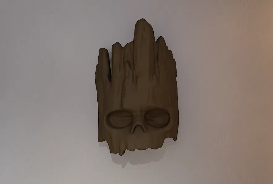 Đầu Lâu Gỗ Ma Quái - Mô Hình Trang Trí Độc Đáo - Image 1