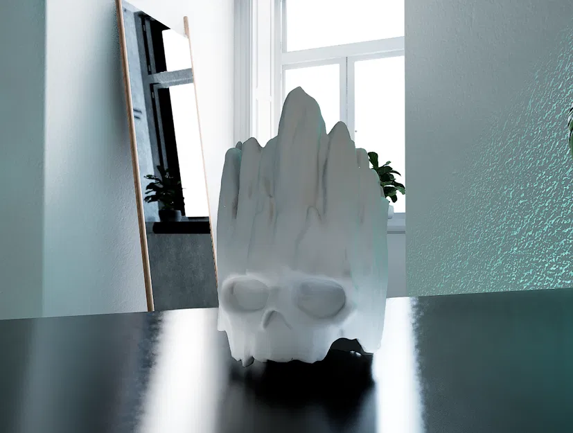 Đầu Lâu Gỗ Ma Quái - Mô Hình Trang Trí Độc Đáo - Image 2