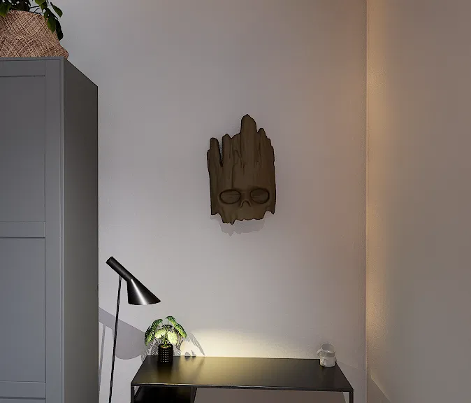 Đầu Lâu Gỗ Ma Quái - Mô Hình Trang Trí Độc Đáo - Image 3