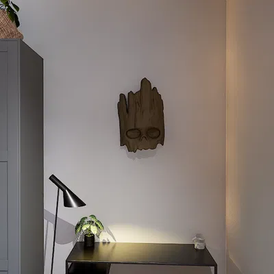 Đầu Lâu Gỗ Ma Quái - Mô Hình Trang Trí Độc Đáo