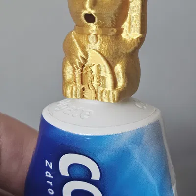 Nắp đậy kem đánh răng hình mèo (Zakrętka na pastę do zębów kot)