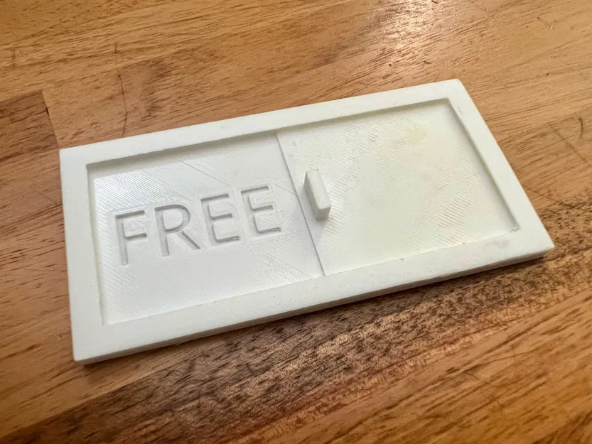 Bảng Free/Busy (Free/Busy Sign) có nắp che và thanh trượt - Image 2