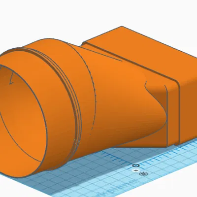 Nối ống gió chữ nhật 110x55mm sang Ø100mm V2