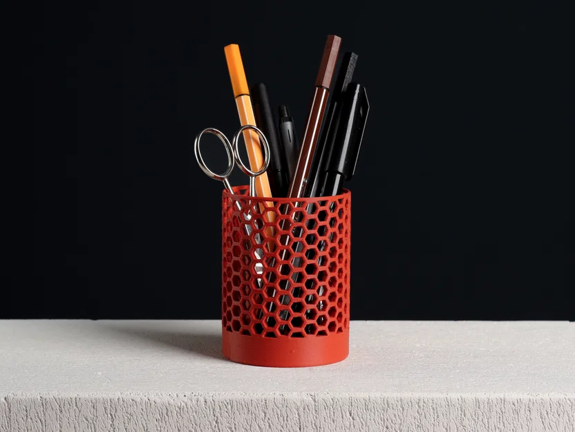 Ống Đựng Bút Vân Tổ Ong (Honeycomb Pencil Holder) - Image 1