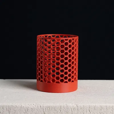 Ống Đựng Bút Vân Tổ Ong (Honeycomb Pencil Holder)