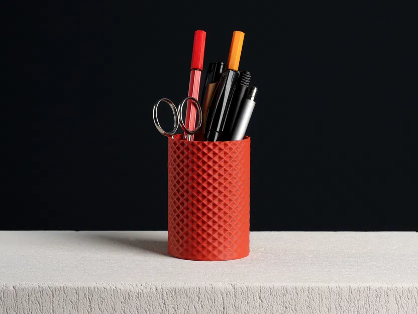 Ống cắm bút họa tiết kim cương (vase mode) - Image 1