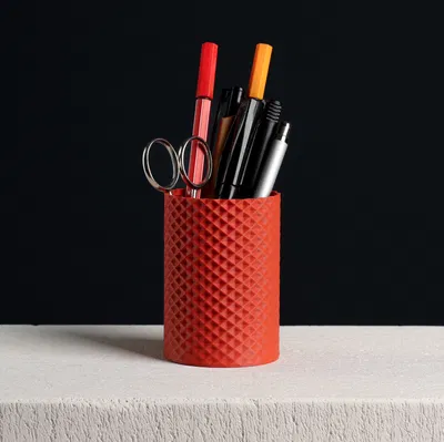 Ống cắm bút họa tiết kim cương (vase mode)