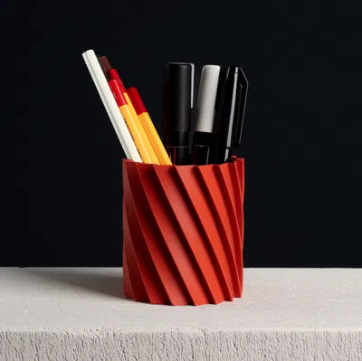 Cốc Đựng Bút Xoắn (Vase Mode & Shelled) - Twisted Pencil Cup