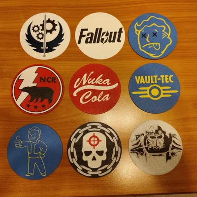 Bộ lót ly Fallout (Fallout Coasters)