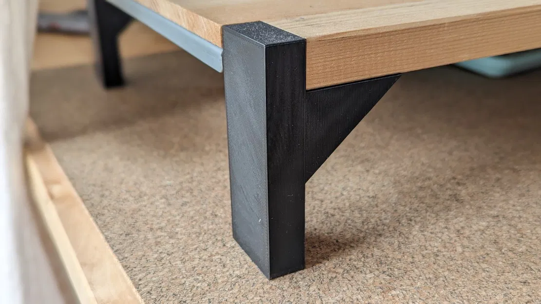 Chân tối giản cho kệ Ikea Ivar để biến thành kệ kiểu bàn - Image 1