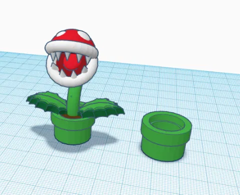 Mô hình 3D Cây Piranha Plant Super Mario - Chậu Cây "Biết Cắn" - Image 1