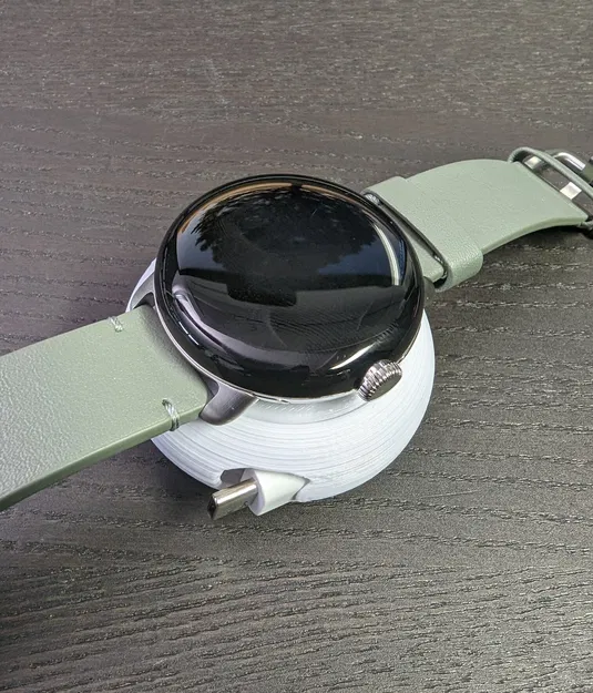 Dock sạc Pixel Watch gen 1 dạng case cuốn cáp & gắn ổ cắm (USB-C & USB-A) - Image 1