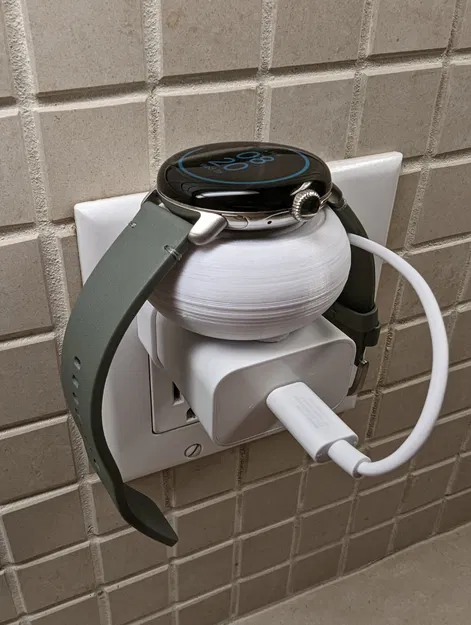 Dock sạc Pixel Watch gen 1 dạng case cuốn cáp & gắn ổ cắm (USB-C & USB-A) - Image 2