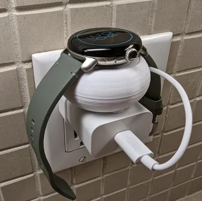 Dock sạc Pixel Watch gen 1 dạng case cuốn cáp & gắn ổ cắm (USB-C & USB-A)