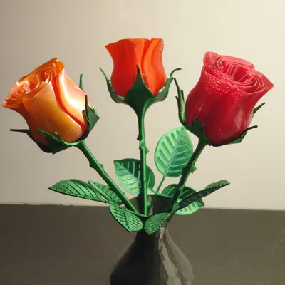 Lá tự nhiên uốn tạo hình sáng tạo, hợp với hoa hồng và nhiều loại hoa khác