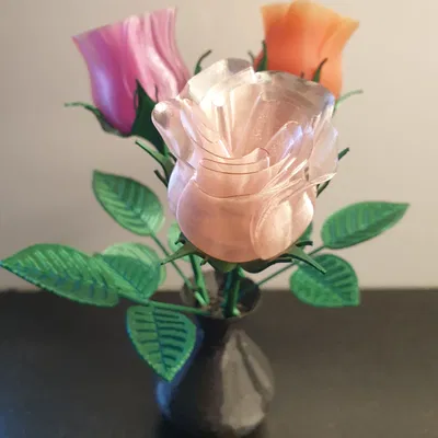 Lá tự nhiên uốn tạo hình sáng tạo, hợp với hoa hồng và nhiều loại hoa khác
