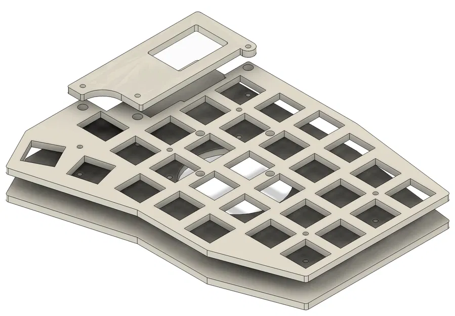 Case Sofle Pico (Sofle Pico Case) – Sandwich 3mm + Nắp Monoblock - Image 4