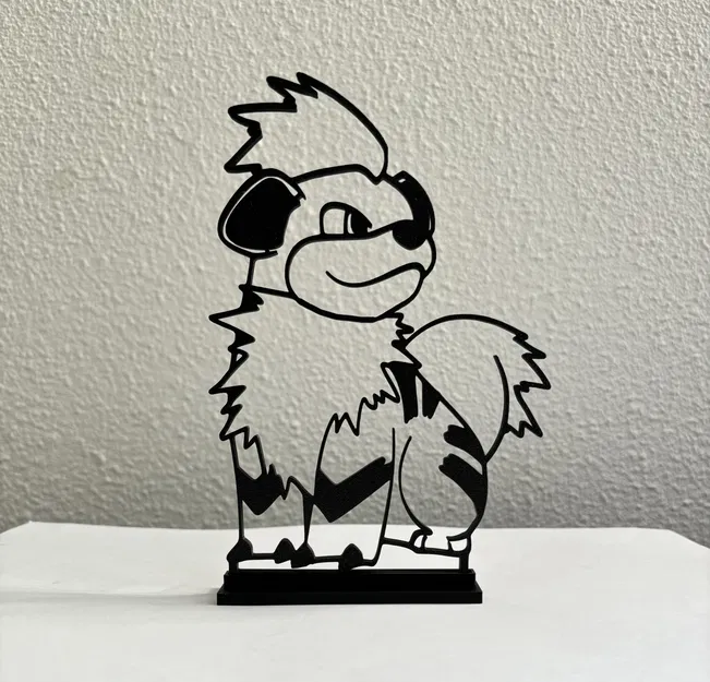 Mô Hình Growlithe Pokemon Line Art Độc Đáo - Image 1
