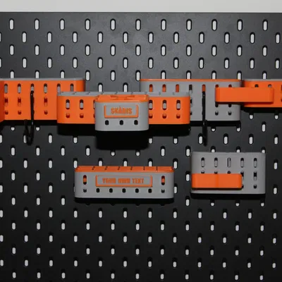 Bộ Skadis Box collection – hộp lưu trữ SKÅDIS xếp chồng, tuỳ biến nhãn