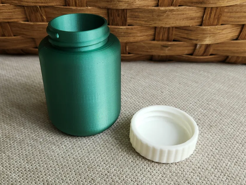 Chai Pill Packer Bottle (Parametric) – Nắp vặn ren, nhiều kích cỡ - Image 2