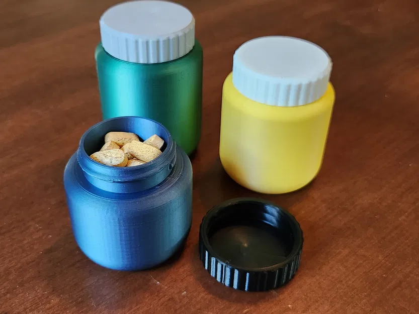 Chai Pill Packer Bottle (Parametric) – Nắp vặn ren, nhiều kích cỡ - Image 6