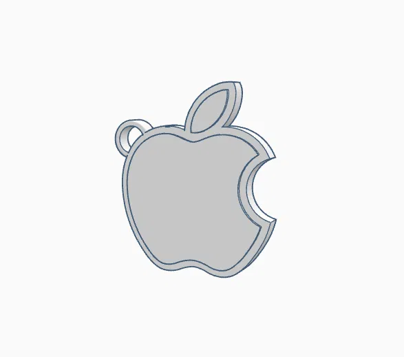 Móc Khóa Logo "Táo Khuyết" - Phụ Kiện Thời Trang 3D - Image 1