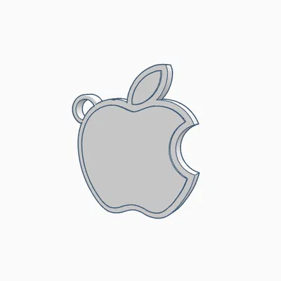 Móc Khóa Logo "Táo Khuyết" - Phụ Kiện Thời Trang 3D