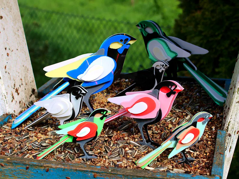 Kit Card Xếp Hình Chim Trang Trí 3D - Image 1