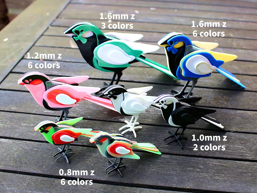 Kit Card Xếp Hình Chim Trang Trí 3D - Image 2