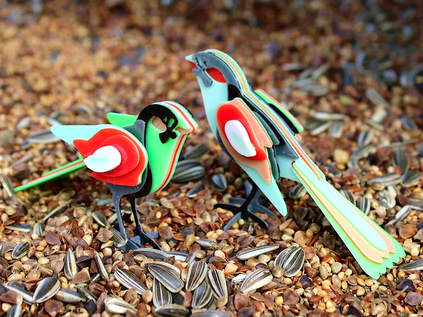 Kit Card Xếp Hình Chim Trang Trí 3D - Image 6