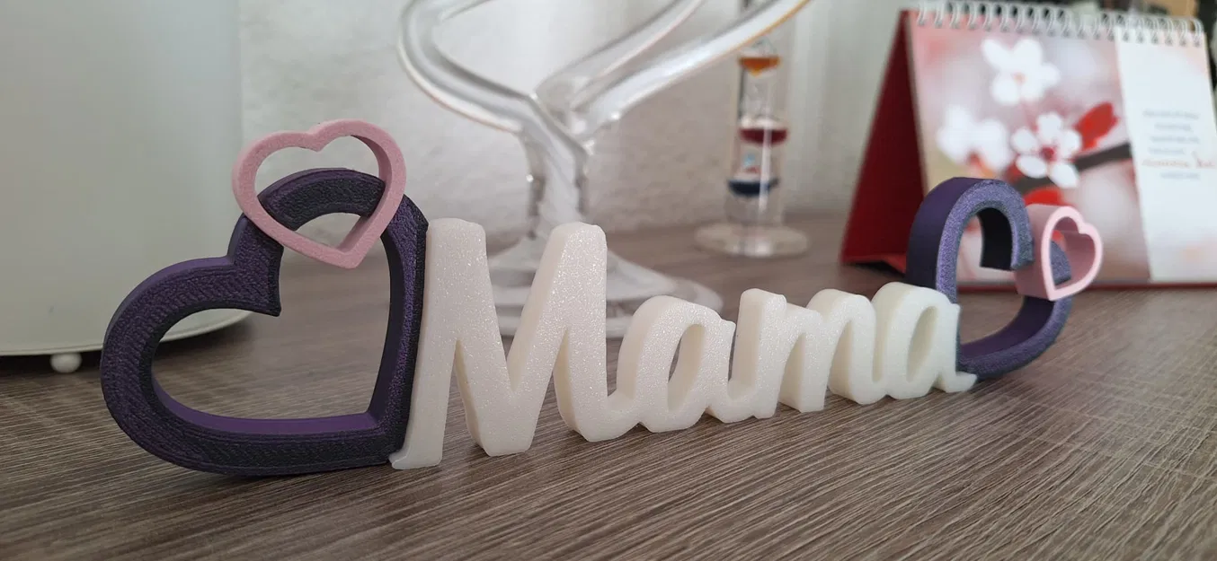 Mama Herz – Dựng chữ Mama kèm trái tim - Image 1
