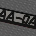 Móc khóa biển số xe Mercosul (Keychain Mercosul Car License Plate) - Thumbnail 1