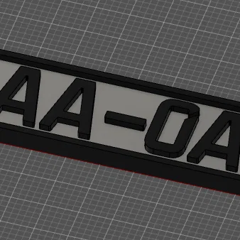 Móc khóa biển số xe Mercosul (Keychain Mercosul Car License Plate)
