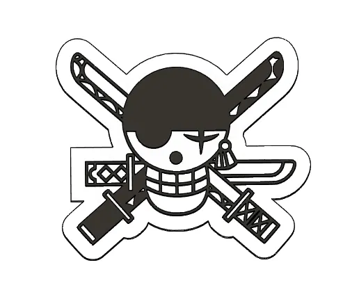 Móc khóa Zoro (Roronoa) – file 3MF nhiều màu - Image 2