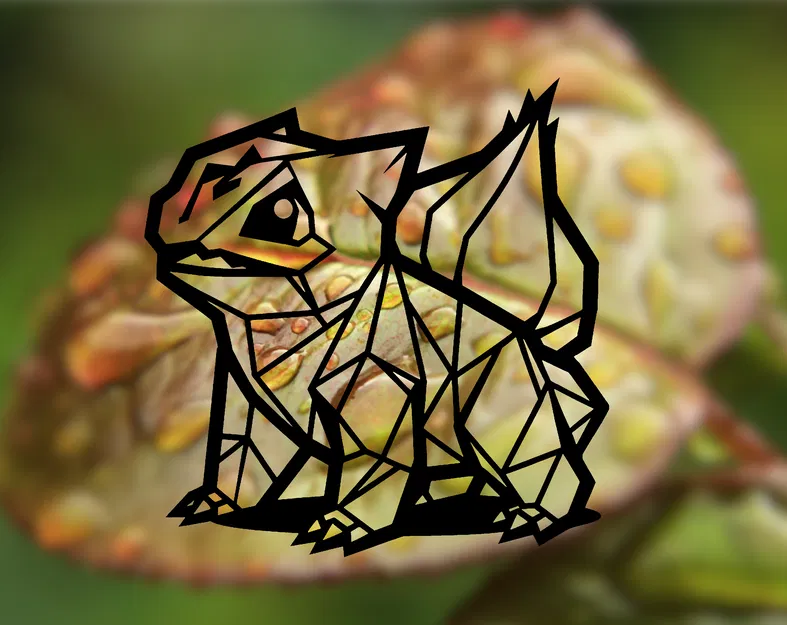 Wallart Bulbasaur Pokémon hình học - Image 1