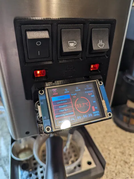 GCP(evo) LCD Front Mount – Giá gắn LCD Nextion 2.4" cho Gaggia Classic EVO Pro - Image 2