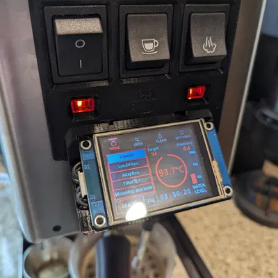 GCP(evo) LCD Front Mount – Giá gắn LCD Nextion 2.4" cho Gaggia Classic EVO Pro