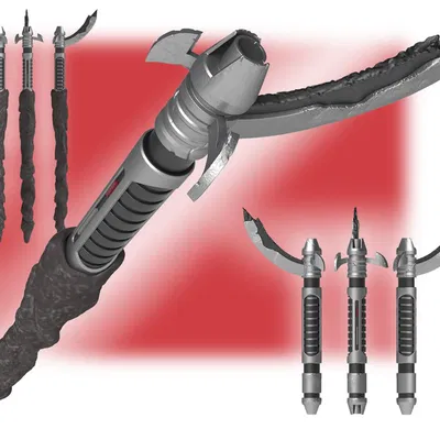 Maul's Lightsaber (Rebels) kèm gậy chống – file STL