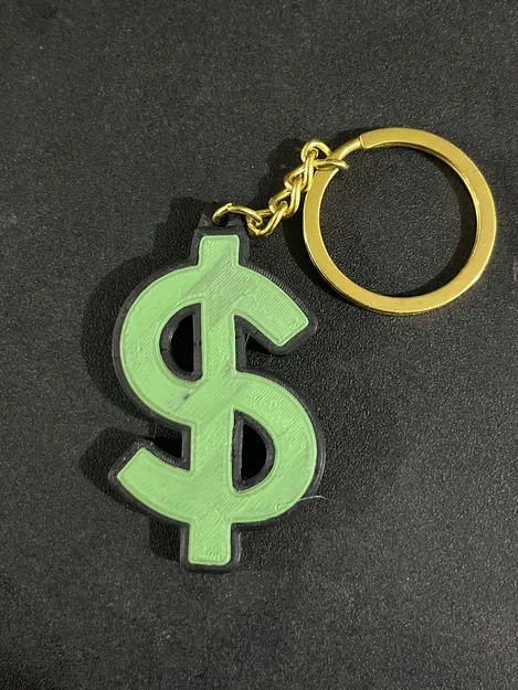 Móc Khóa Biểu Tượng Đô La (Dollar) In 3D Độc Đáo - Image 1