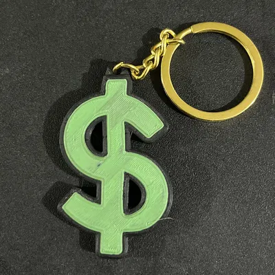 Móc Khóa Biểu Tượng Đô La (Dollar) In 3D Độc Đáo