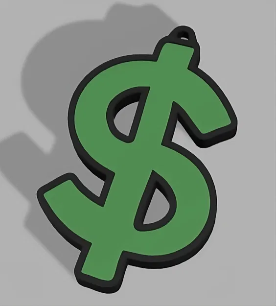 Móc Khóa Biểu Tượng Đô La (Dollar) In 3D Độc Đáo - Image 2