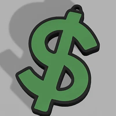 Móc Khóa Biểu Tượng Đô La (Dollar) In 3D Độc Đáo