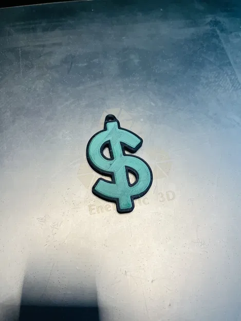 Móc Khóa Biểu Tượng Đô La (Dollar) In 3D Độc Đáo - Image 3