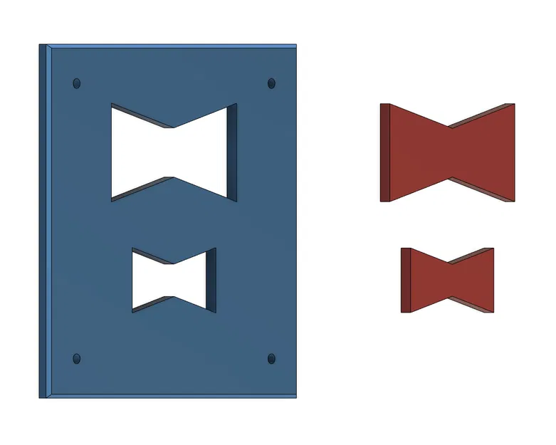 Template Router Bowtie/Butterfly Cạnh Thẳng (Straight Edge) - Image 1