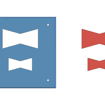 Template Router Bowtie/Butterfly Cạnh Thẳng (Straight Edge)